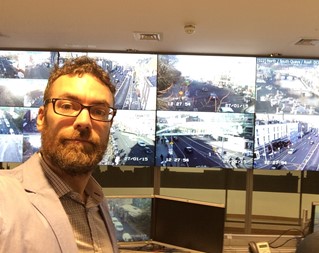 Trevor Jobling at Dublin Bus control room