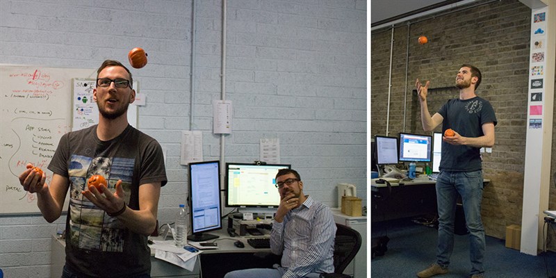 Juggling in dovetail