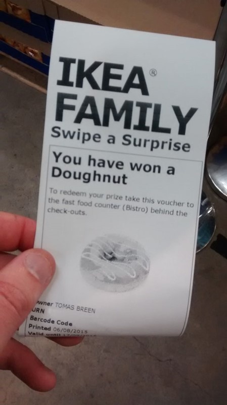 Mossy kindly showing a tasty voucher!