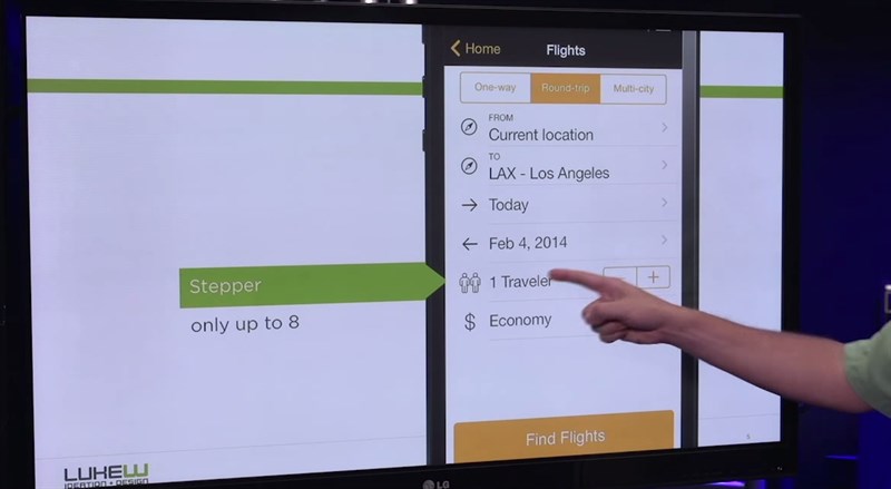 Improve touch UI with steppers