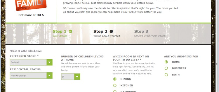 IKEA Family Kiosk Touch Screen Interface
